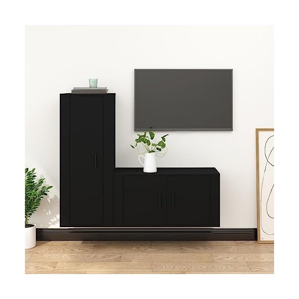 Meuble TV,Étagère TV Flottante, Support de Télévision Flottant Fixé au Mur Centre de Console Multimédia de Divertissement Gra