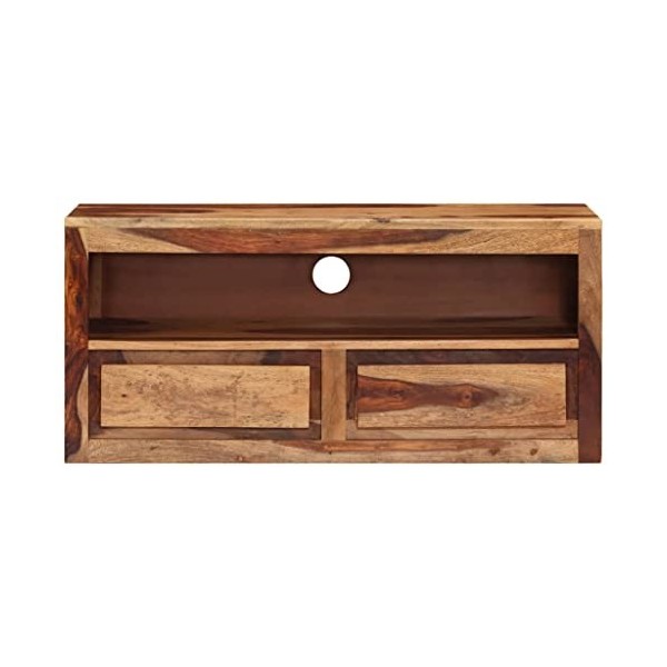 VEEKI Meuble TV, Meuble TV Suspendu, Meuble TV Industriel, Meuble TV Bois, Meuble Chambre, Convient pour Salon ou Chambre, 88