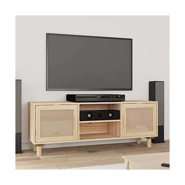 VEEKI Meuble TV, Meuble TV Suspendu, Meuble TV Industriel, Meuble TV Bois, Meuble Chambre, Convient pour Salon ou Chambre, Ma