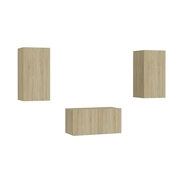 Meuble TV,Banc TV,Meuble TV Suspendu,Étagère TV Flottante, Support de Télévision Flottant Fixé au Mur Centre de Console Multi