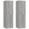 FAMIROSA Meubles TV muraux 2 pcs Sonoma Gris 30,5x30x110 cm 32.4KG 