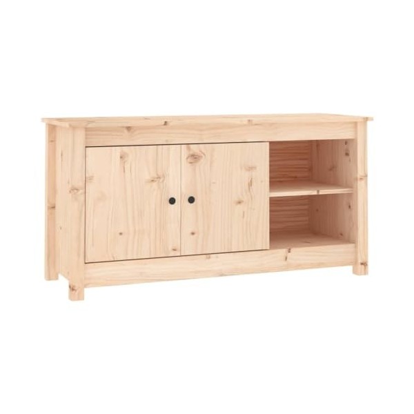 FAMIROSA Meuble TV 103x36,5x52 cm Bois de pin Massif 12.95KG 