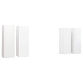 Générique Meubles TV 4 pcs Blanc 30,5x30x90 cm Aggloméré,52 KG,3078741, Meubles, Meubles TV