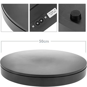 PrimeMatik - Plateau tournant electrique 50 cm noir