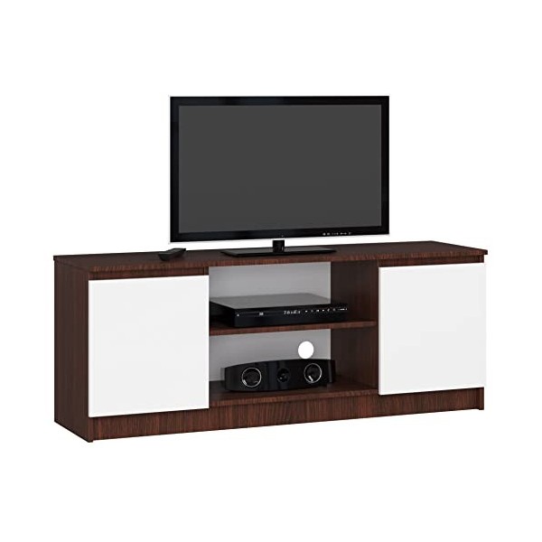 AKORD Meuble TV K-140 | Classique Meuble Télé | Banc Tele | Moderne Mauble Television | H55 x L120 x P40 cm, Poids 30 kg | Co
