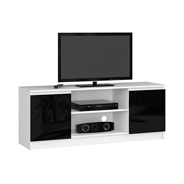 AKORD Meuble TV K-140 | Classique Meuble Télé | Banc Tele | Moderne Mauble Television | H55 x L120 x P40 cm, Poids 30 kg | Co