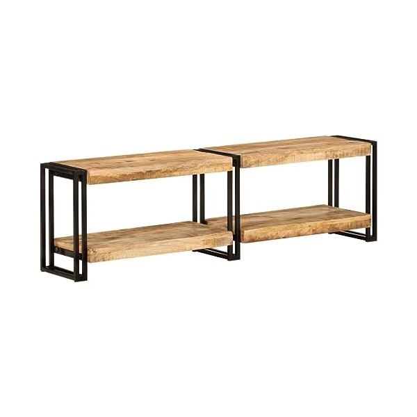 vidaXL Meuble TV 140x30x40 cm Bois Massif de manguier