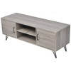 Festnight Meuble Banc TV Table de Chevet Design Scandinavee en MDF 120 x 40 x 45 cm Gris