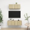 VEEKI Meuble TV, Meuble TV Suspendu, Meuble, Meuble TV avec Rangement，Meuble Industriel, Convient pour Salon ou Chambre, Ense