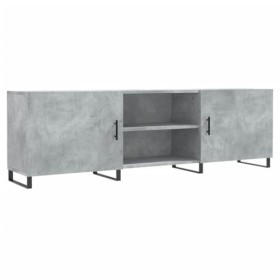 CIADAZ Meuble TV Gris béton 150x30x50 cm Bois dingénierie,Meuble dangle TV,Meuble TV Étagère,Meuble Haut Salon