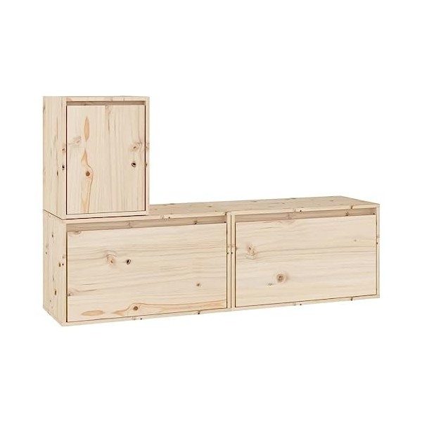 VEEKI Meuble TV, Meuble TV Suspendu, Meuble TV Industriel, Meuble TV Bois, Meuble Chambre, Convient pour Salon ou Chambre, Me