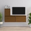 VEEKI Meuble TV, Meuble TV Suspendu, Meuble TV Industriel, Meuble TV Bois, Meuble Chambre, Convient pour Salon ou Chambre, Me