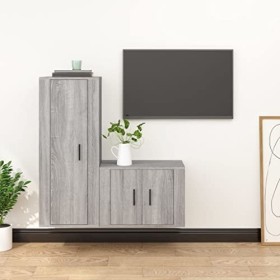 VEEKI Meuble TV, Meuble TV Suspendu, Meuble TV Industriel, Meuble TV Bois, Meuble Chambre, Convient pour Salon ou Chambre, En