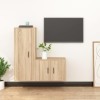 VEEKI Meuble TV, Meuble TV Suspendu, Meuble TV Industriel, Meuble TV Bois, Meuble Chambre, Convient pour Salon ou Chambre, En