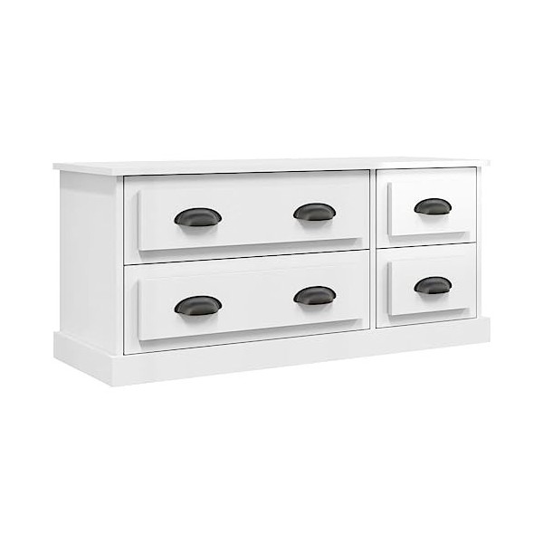 VEEKI Meuble TV, Meuble TV Suspendu, Meuble TV Industriel, Meuble TV Bois, Meuble Chambre, Convient pour Salon ou Chambre, Bl