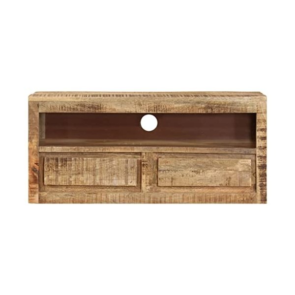 Générique Meuble TV 88x30x40 cm Bois Massif de manguier,15.7 KG,339512, Meubles, Meubles TV