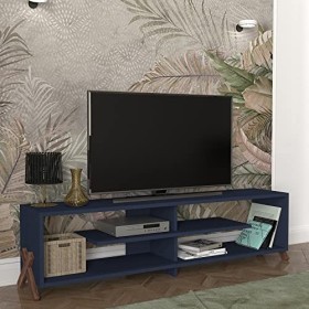 [en.casa] Meuble TV Support Télé de Salon avec Compartiments Ouverts Banc Télévision avec Espace de Rangement Stockage pour C