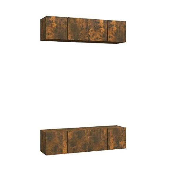 vidaXL 4X Meubles TV Muraux Centres de Divertissement Armoires Stéréo Meubles Multimédia Salle de Séjour Chêne Brun 60x30x30c