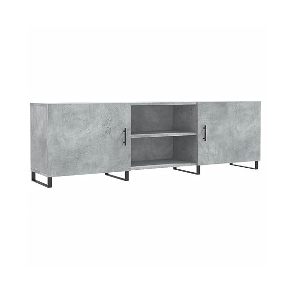 Camerina Meuble TV Gris béton 150x30x50 cm Bois dingénierie,Meuble dangle TV,Meuble TV Étagère,Meuble Haut Salon