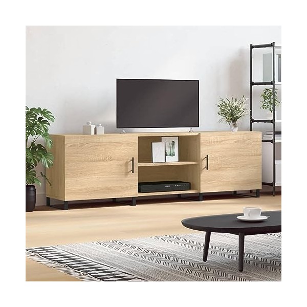 Camerina Meuble TV chêne Sonoma 150x30x50 cm Bois dingénierie,Table TV,Ensemble Meuble TV,Meuble Tv305