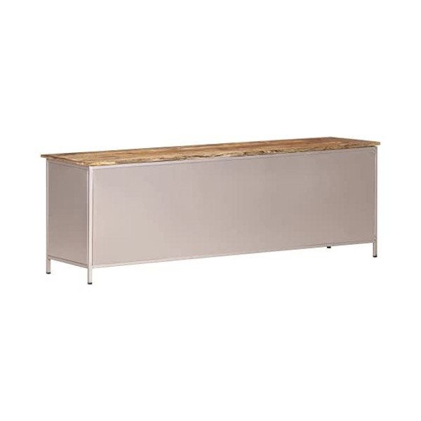 Générique Meuble TV 120x30x40 cm Bois de manguier Brut,20.22 KG,323737, Meubles, Meubles TV