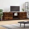 BaraSh Meuble TV chêne fumé 150x30x50 cm Bois dingénierie,Meuble TV,Table TV,Ensemble Meuble TV