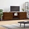 FAMIROSA Meuble TV chêne Marron 150x30x50 cm Bois dingénierie 25.8KG 