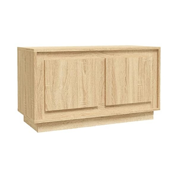 vidaXL Meuble TV Noir 80x35x45 cm Bois dingénierie