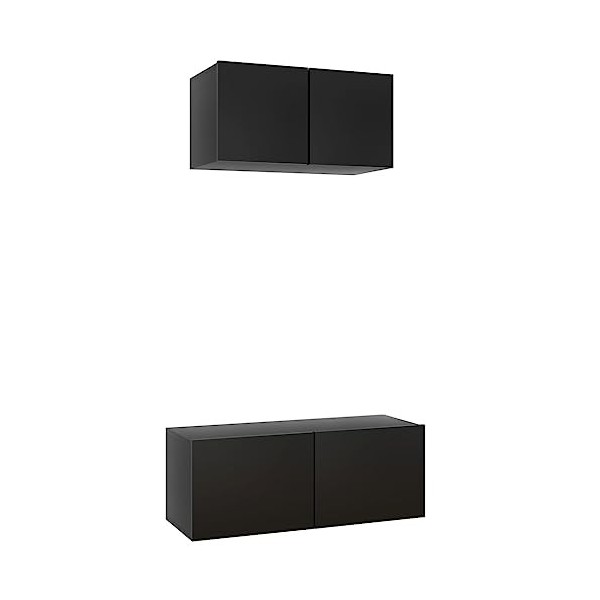 VEEKI Meuble TV, Meuble TV Suspendu, Meuble, Meuble TV avec Rangement，Meuble Industriel, Convient pour Salon ou Chambre, Ense