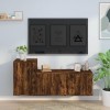 VEEKI Meuble TV, Meuble TV Suspendu, Meuble TV Industriel, Meuble TV Bois, Meuble Chambre, Convient pour Salon ou Chambre, En