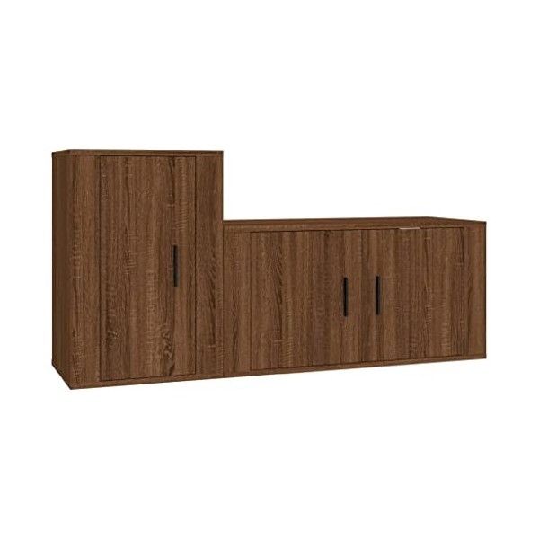 VEEKI Meuble TV, Meuble TV Suspendu, Meuble TV Industriel, Meuble TV Bois, Meuble Chambre, Convient pour Salon ou Chambre, En