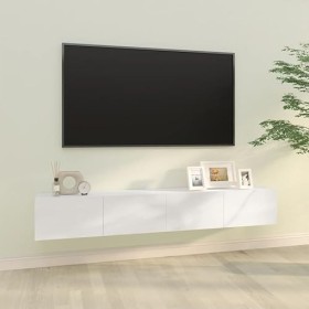 VEEKI Meuble TV, Meuble TV Suspendu, Meuble TV Industriel, Meuble TV Bois, Meuble Chambre, Convient pour Salon ou Chambre, Me