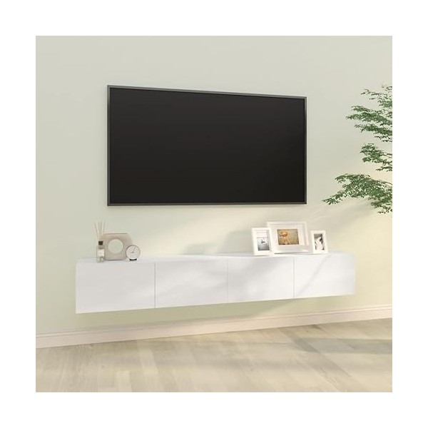 VEEKI Meuble TV, Meuble TV Suspendu, Meuble TV Industriel, Meuble TV Bois, Meuble Chambre, Convient pour Salon ou Chambre, Me