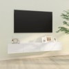 VEEKI Meuble TV, Meuble TV Suspendu, Meuble TV Industriel, Meuble TV Bois, Meuble Chambre, Convient pour Salon ou Chambre, Me