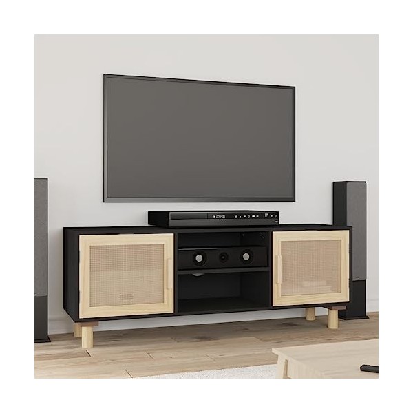 VEEKI Meuble TV, Meuble TV Suspendu, Meuble TV Industriel, Meuble TV Bois, Meuble Chambre, Convient pour Salon ou Chambre, No