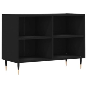 FAMIROSA Meuble TV Noir 69,5 x 30 x 50 cm Bois dingénierie 12.3KG 