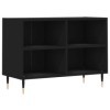 FAMIROSA Meuble TV Noir 69,5 x 30 x 50 cm Bois dingénierie 12.3KG 