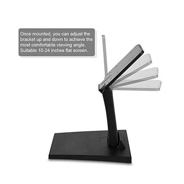 Support Mural pour écran de téléviseur Plat de 10 "à 24",VESA 75x75mm, 100x100mm TV Support de Moniteur pour écrans tactiles,