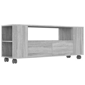 FAMIROSA Meuble TV Sonoma Gris 120x35x48 cm Bois dingénierie 26.79KG 
