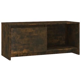 DCRAF Centres de divertissement et meubles TV, meuble TV en chêne fumé 90 x 35 x 40 cm en bois dingénierie