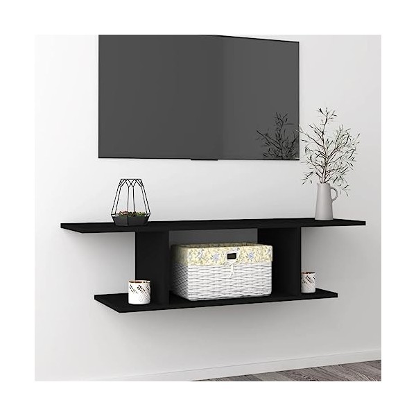 VEEKI Meuble TV, Meuble TV Suspendu, Meuble, Meuble TV avec Rangement，Meuble Industriel, Convient pour Salon ou Chambre, Mura