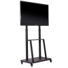 UNHO Support TV sur Pied: Meuble TV Pied pour Téléviseur de 32 à 65 Pouce Pied TV Réglable Ecran LED LCD Plasma avec 2 Étagèr