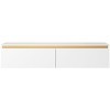 Selsey SENEY Meuble TV, Melamine, Blanc, 140 cm