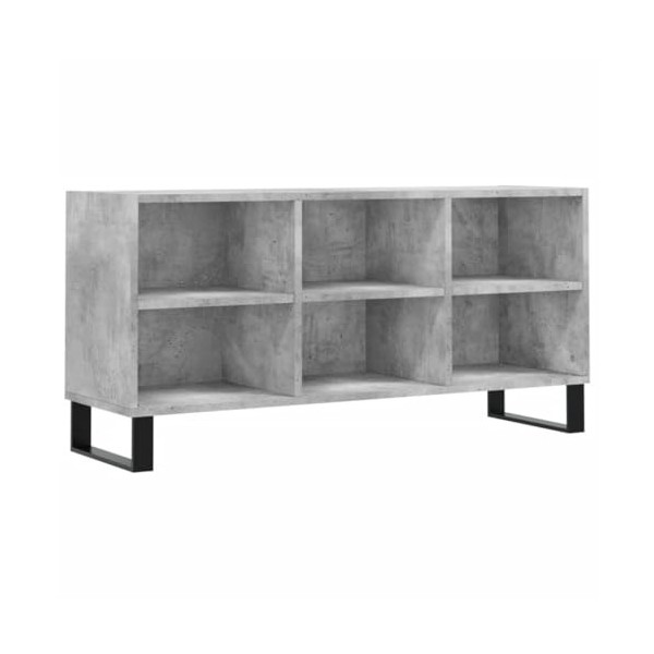 vidaXL Meuble TV Gris béton 103,5x30x50 cm Bois dingénierie