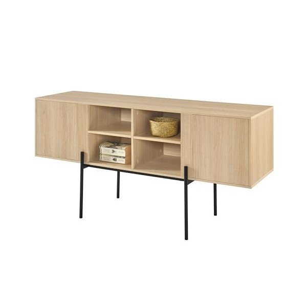 Padma House Meuble TV, Support Télé, pour Télévision jusquà 65 Pouces,Banc TV Longueur 140 cm pour Salon, Chambre