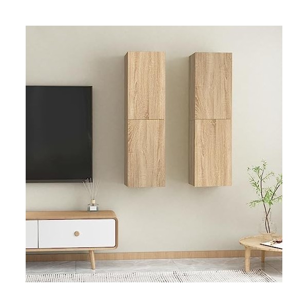 VEEKI Meuble TV, Meuble TV Suspendu, Meuble, Meuble TV avec Rangement，Meuble Industriel, Convient pour Salon ou Chambre, Meub