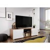 Meuble Banc TV Bois ET Blanc - 1M50