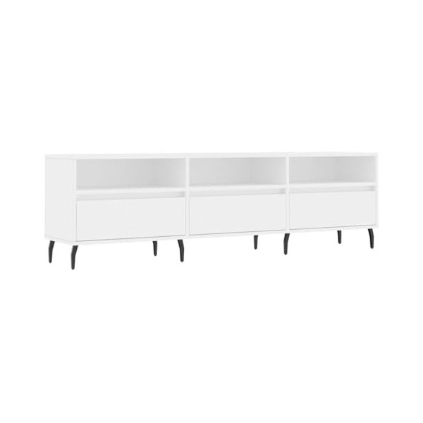 ARKEM Meuble TV Blanc 150x30x44,5 cm Bois dingénierie,Meuble Haut Salon,Meuble TV Étagère,Meuble dangle TV