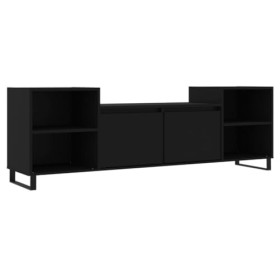 BaraSh Meuble TV Noir 160x35x55 cm Bois dingénierie,Meuble TV,Table TV,Ensemble Meuble TV