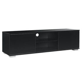 Helloshop26 Meuble TV buffets Bas téléviseur Armoire 120 cm MDF Noir 03_0002868